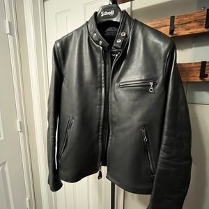 Schott NYC Classic Racer Leather Motorcycle Jacket